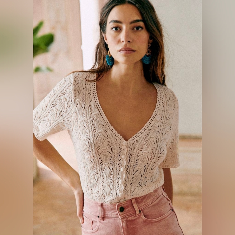 Sezane Cybèle Jumper Beige - Size XXS